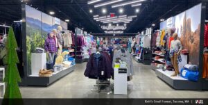 Photo of curated outdoor clothing displays in Kohl's small format