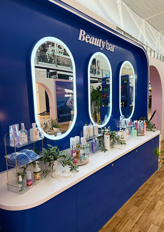 WSL Top Innovator featuring Marshall's Beauty Bar pop-up at JFK airport