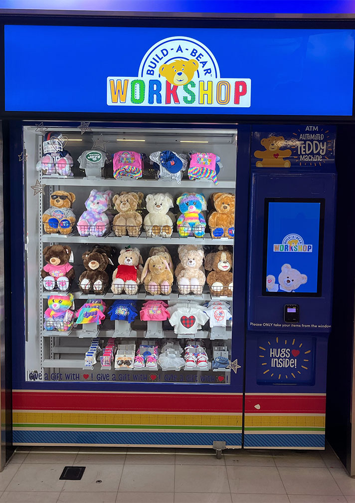 Retail innovator photo of JFK Airport's Build-A-Bear vending machine