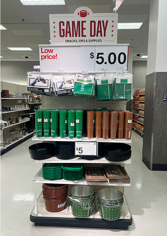 WSL Top Innovator featuring Target's Game Day endcap display