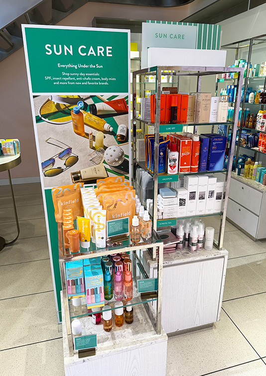 WSL Top Innovator featuring Nordstrom summer skincare display