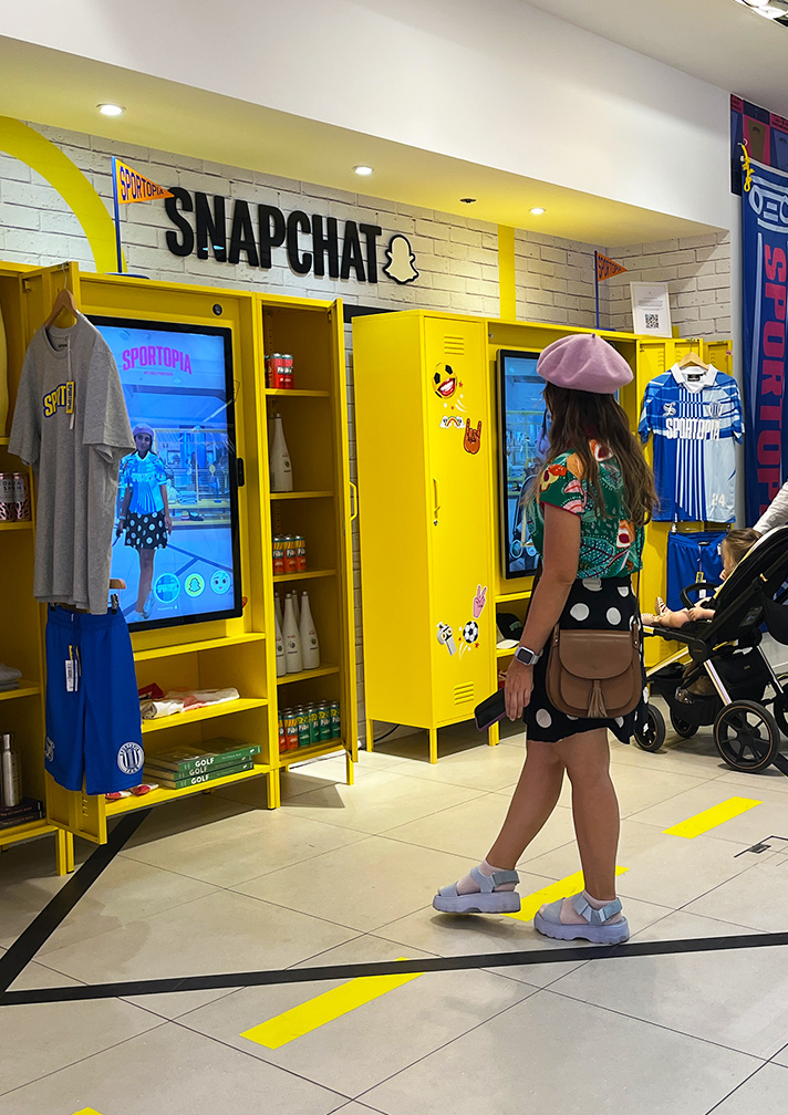 Top Innovator featuring Snapchat Locker Room popup at Selfridges