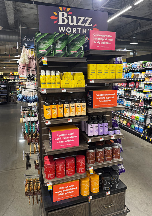 WSL Top Innovator featuring Whole Foods holistic wellness endcap
