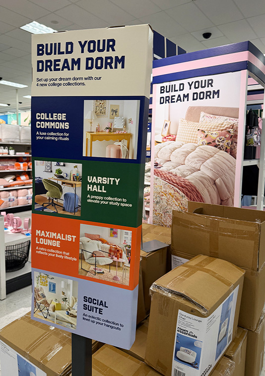 WSL Top Innovator featuring Target's pre-curated room designs with furniture, accessories, and products for dorms