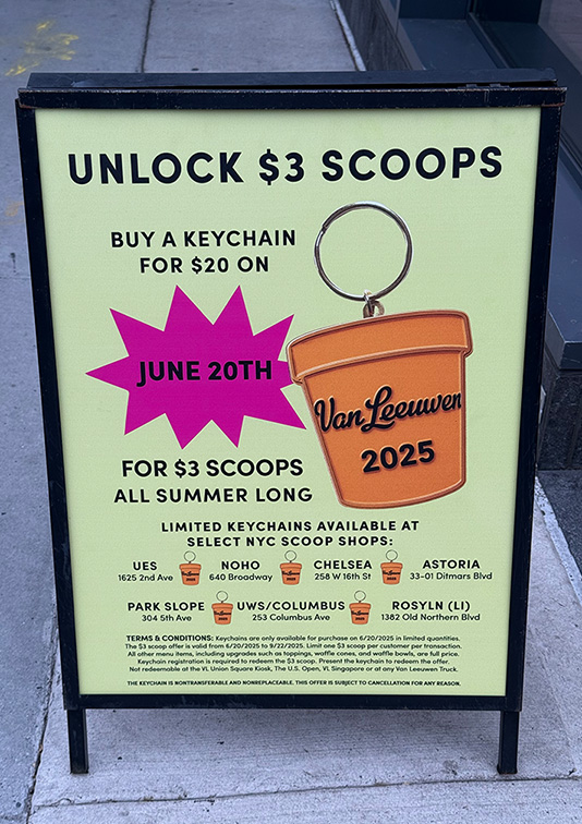 WSL Top Innovator featuring Van Leeuwen $20 keychain for $3 Summer scoops