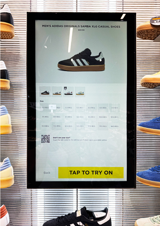 WSL Top Innovator featuring JD Sport flagship's shoe try-on digital screens in-store