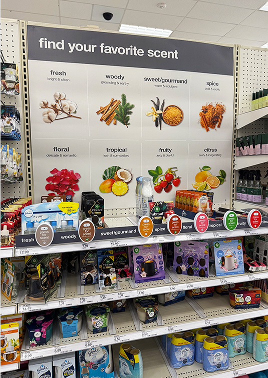 WSL Top Innovator featuring Target's find your favorite scent display