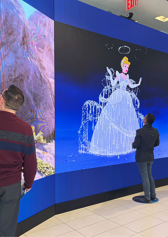 Top innovator photo of Nordstrom's collaboration with Disney featuring immersive screens