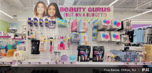 Photo of budget beauty section for young girls at Five Below