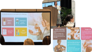Beauty opportunity theme 3, featuring: Panel slides on holistic beauty and speaker Jacqueline Flam