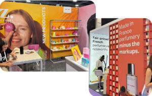 Beauty opportunity theme 5, featuring: Dotted Zebra booth and Dossier booth at Cosmoprof North America