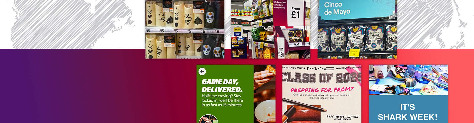 September Retail Safari® newsletter banner featuring Five Below, Marks & Spencer, Whole Foods, GoPuff, MAC, and A.Mano